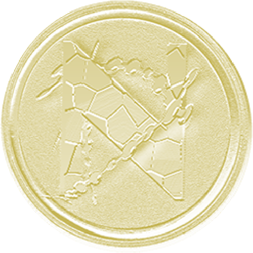 NeurAuto Badge Logo, a gold coin with the letter N carved in.